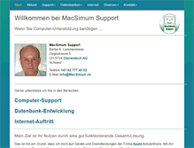 Tablet Screenshot of macsimum.ch